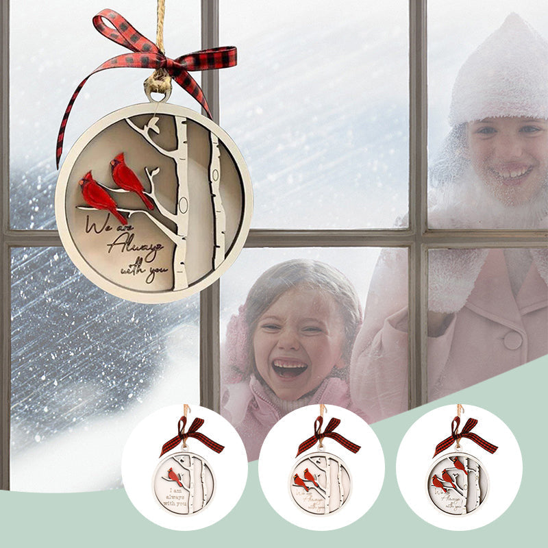 💖Handmade Memorial Ornament mit Kardinälen
