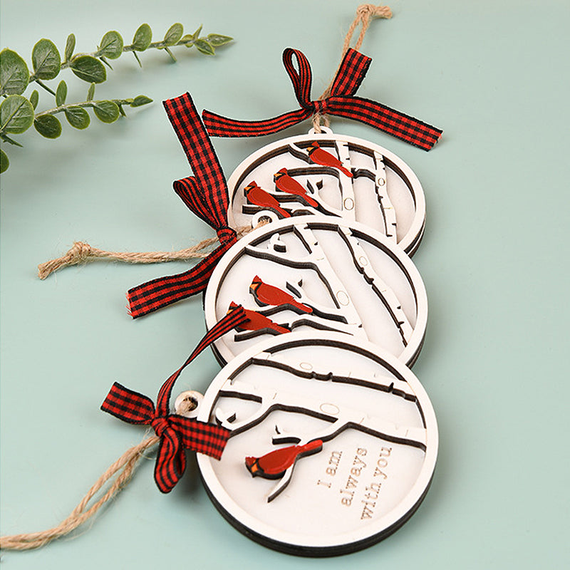 💖Handmade Memorial Ornament mit Kardinälen