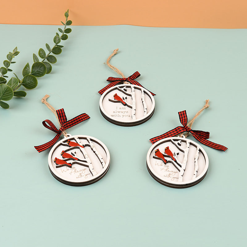 💖Handmade Memorial Ornament mit Kardinälen