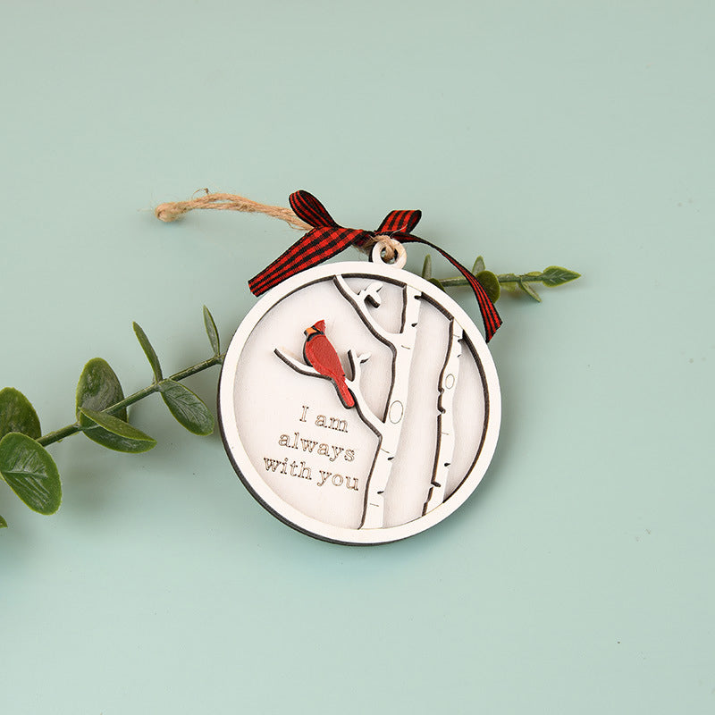 💖Handmade Memorial Ornament mit Kardinälen
