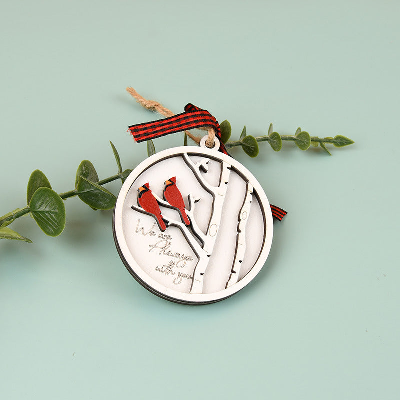 💖Handmade Memorial Ornament mit Kardinälen