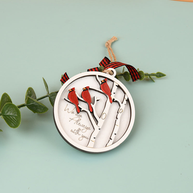 💖Handmade Memorial Ornament mit Kardinälen
