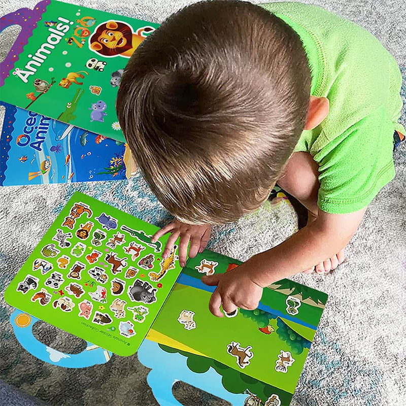 Wasserfestes Umweltfreundliches Pädagogisches Stickerbuch für Kinder