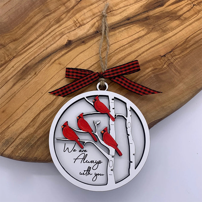 💖Handmade Memorial Ornament mit Kardinälen