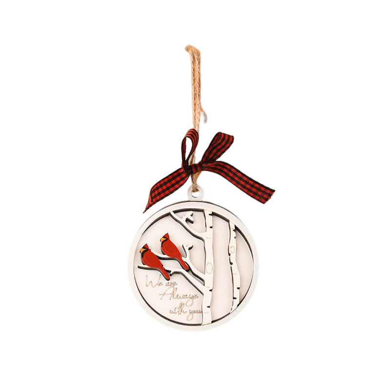💖Handmade Memorial Ornament mit Kardinälen