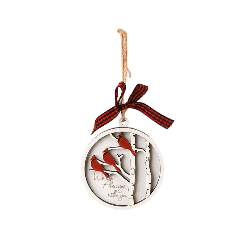 💖Handmade Memorial Ornament mit Kardinälen
