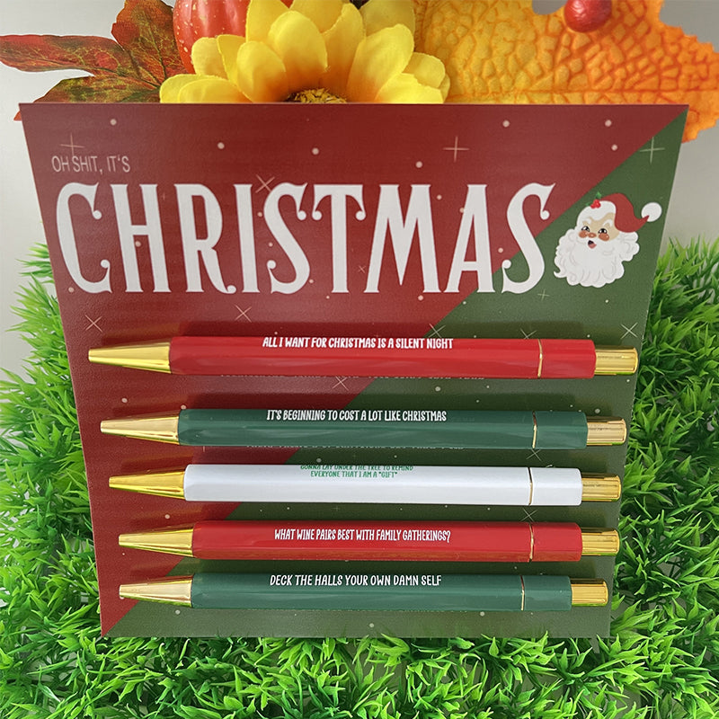 Weihnachtliches farblich abgestimmtes Signature Pen Set (5 Stück)