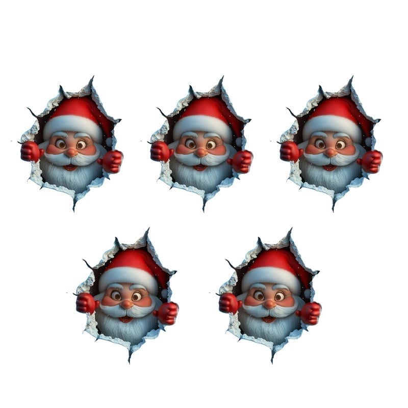 Weihnachtsmann-Wandtattoo-Set