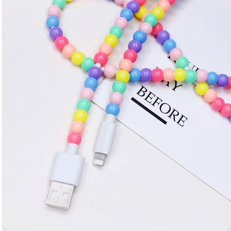Kreatives 2-in-1-Datenkabel mit Perlen