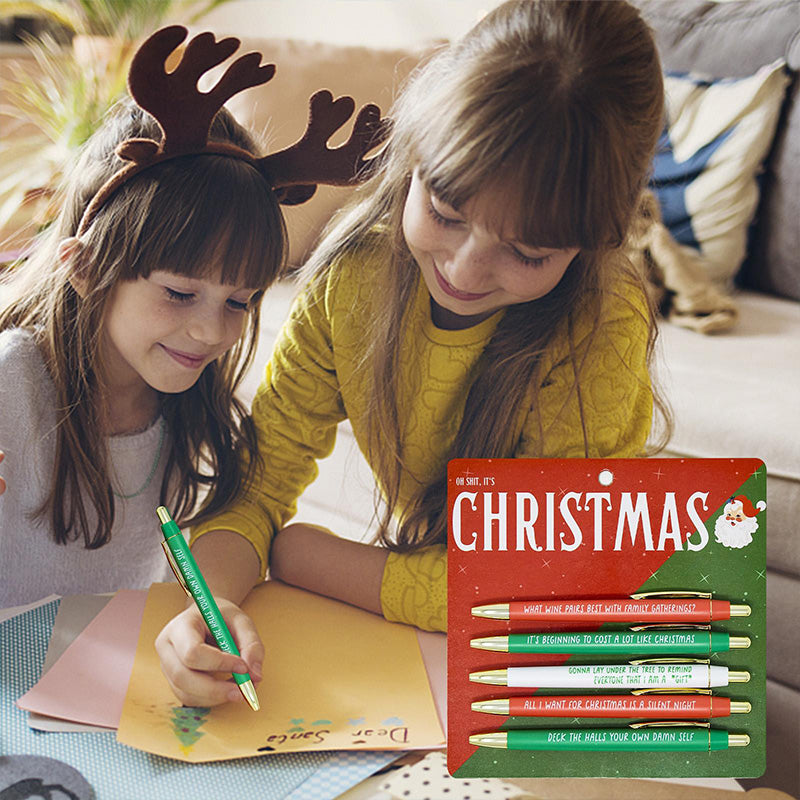 Weihnachtliches farblich abgestimmtes Signature Pen Set (5 Stück)