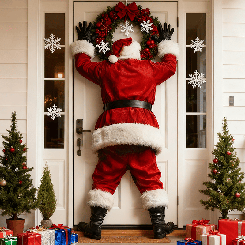 🎅Weihnachtsmann-Türdeko-Aufkleber