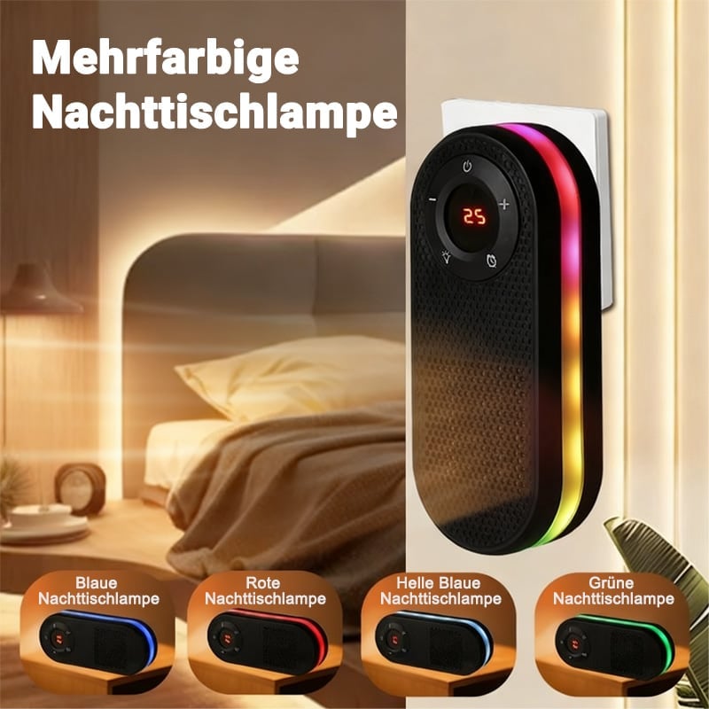 Premium Wandheizlüfter mit Timer & Fernbedienung