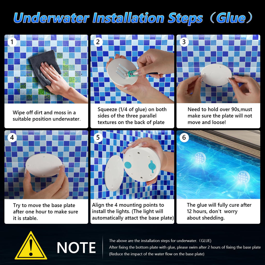Doppelschichtiges wasserdichtes selbstklebendes LED-Poollicht