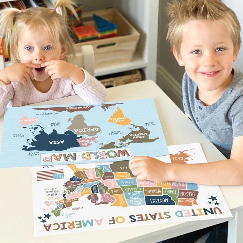 📚Boho Vorschul-Lernposter, 16-teilig