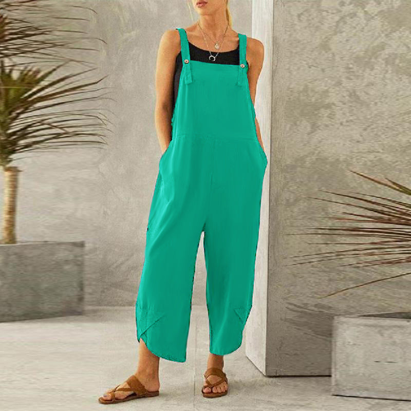 Lässiger Einfarbiger Sommeroverall