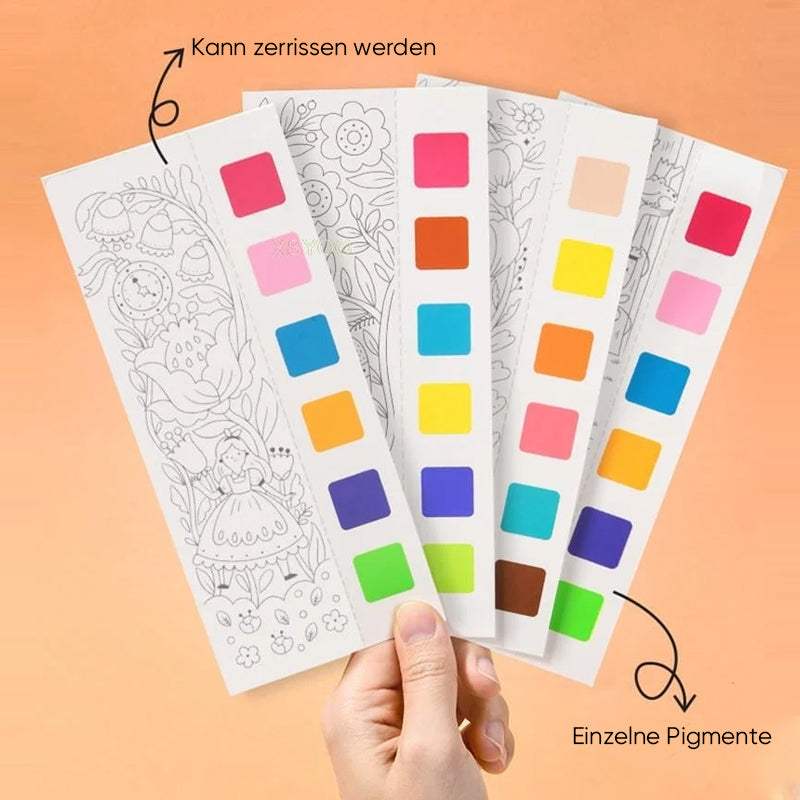 🎅Aquarell-Malbuch im Taschenformat🎄🎁