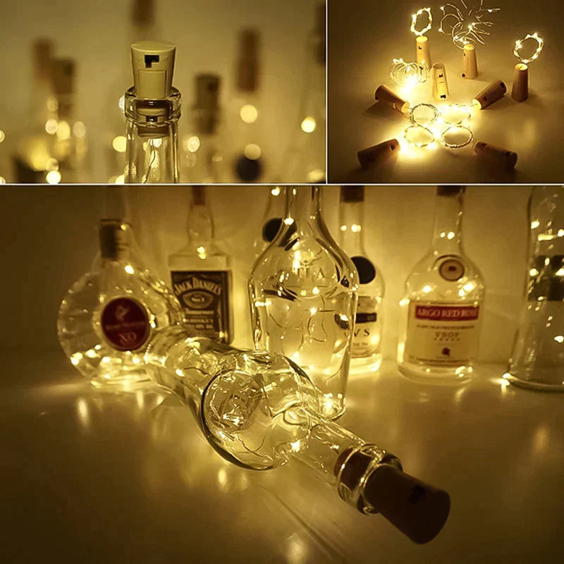 🍾LED-Weinflaschenlichter Kork Nachtlicht DIY Decor Lift