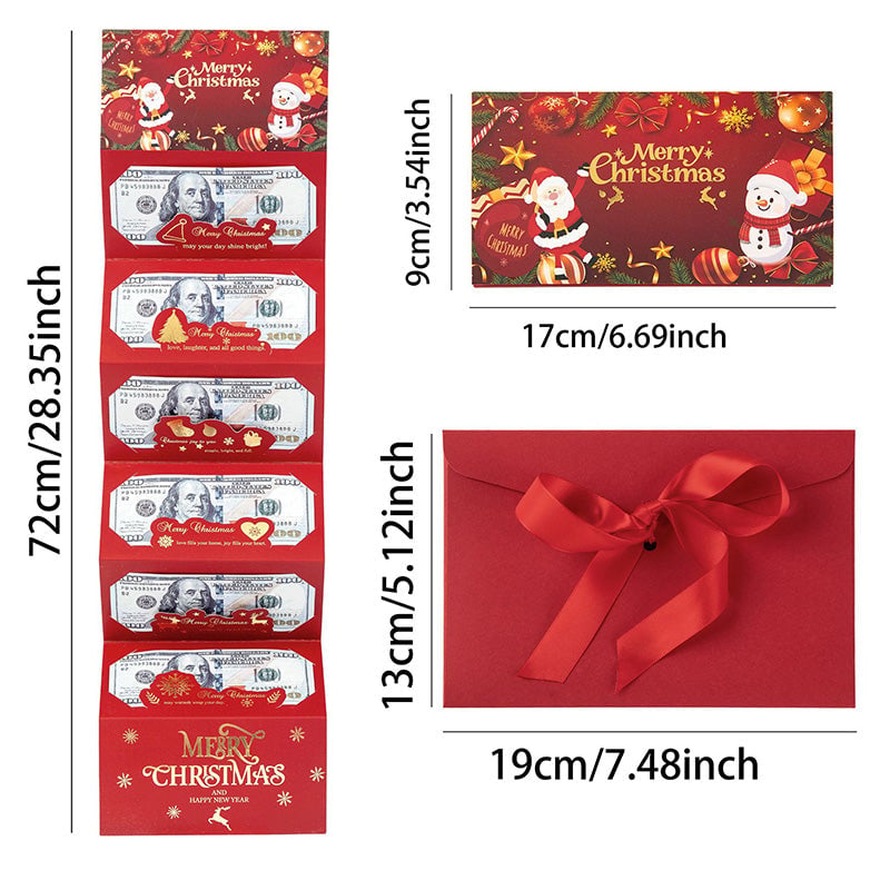 Faltbarer Weihnachtsumschlag mit 6 Fächern