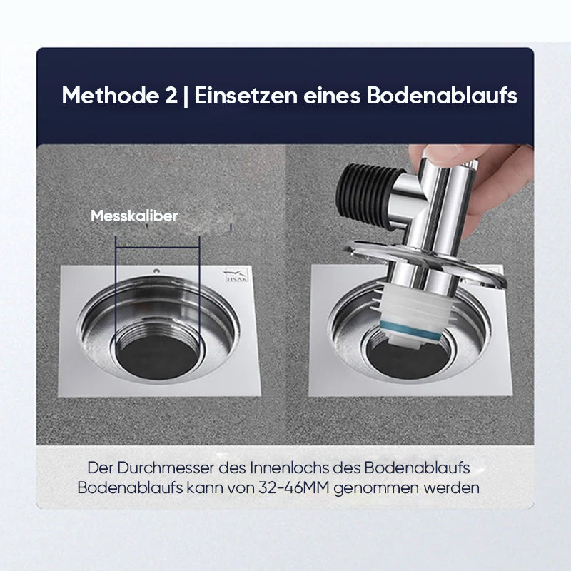 Dreiwege-Bodenablauf für Waschmaschine