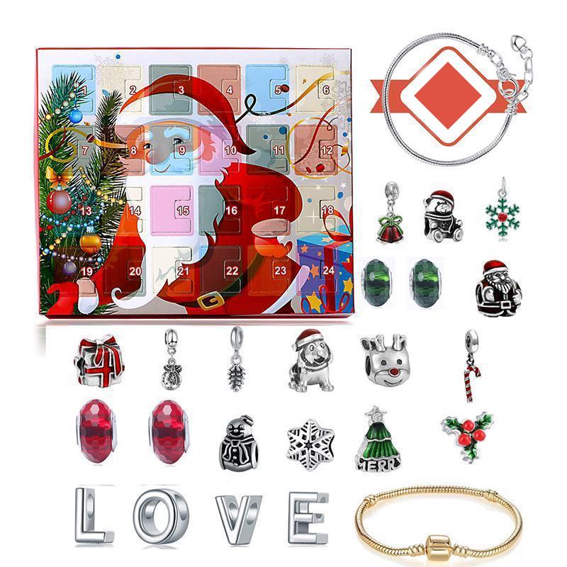 🎁24 Tage Countdown-Kalender DIY Weihnachts-Adventskalender Armbänder Set