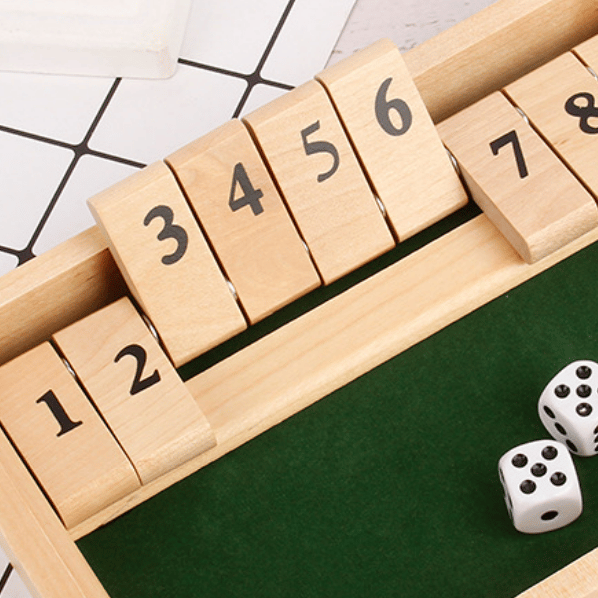 Shut The Box Game – Lustiges Tisch-Mathe-Spiel für Erwachsene und Kinder