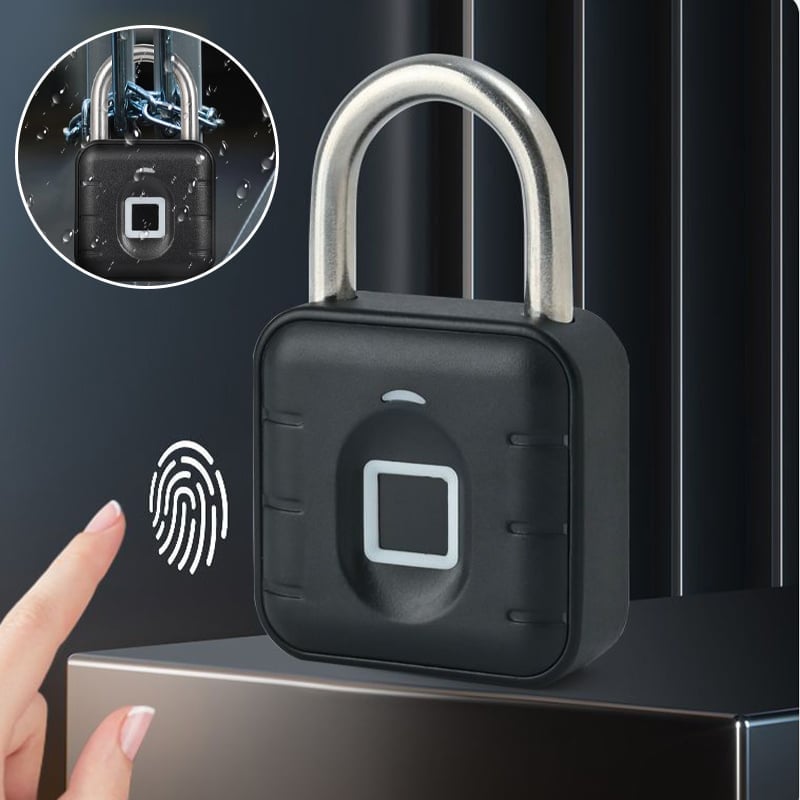 Biometrisches Fingerabdruck-Vorhängeschloss mit App-Steuerung, IP67 Wasserdicht