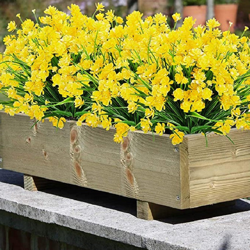 Künstliche Blumen im Freien, 2 Sträuße