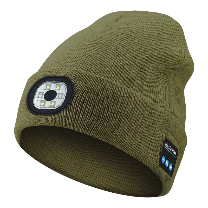 Bluetooth-Mütze mit LED-Licht & abnehmbaren Lautsprechern