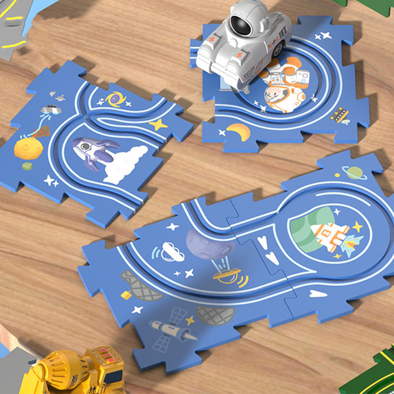 Puzzlespielzeug für Kinder mit Schienenfahrzeugen
