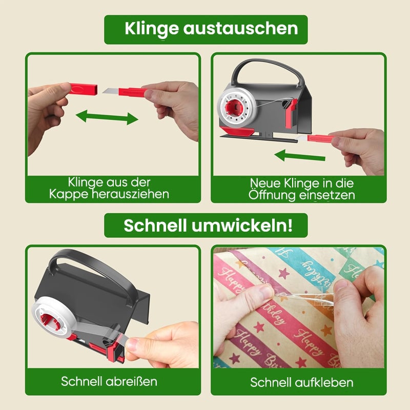 Geschenkpapier-Schneider- und Spenderset