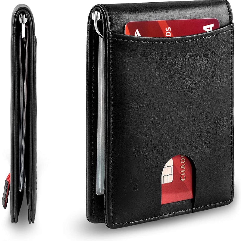 Echtes Leder Anti-Diebstahl-Swipe-Kartenetui