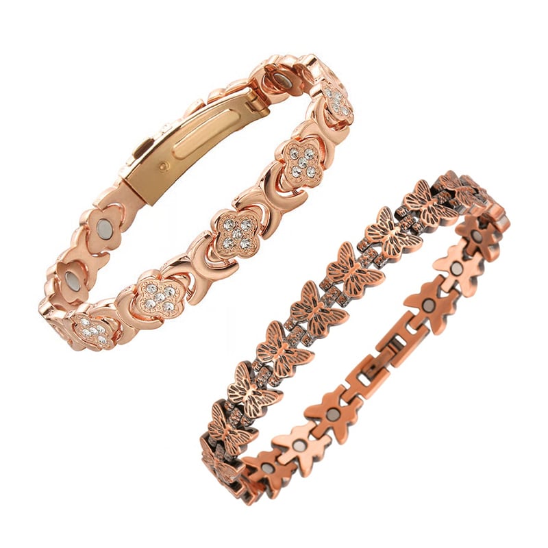Elegantes Blumenarmband aus Kupfer