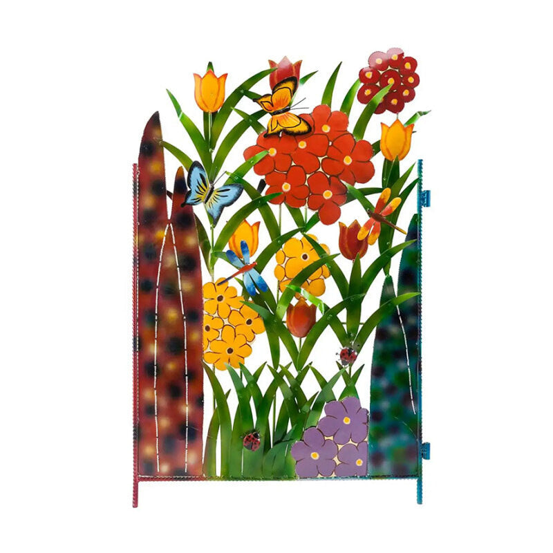 Kreative Blumen-Zaundekoration