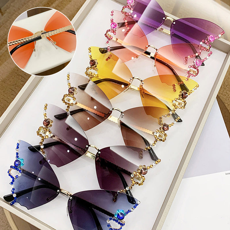 💎🦋Sonnenbrille mit Schmetterlingsdiamanten 🦋💎