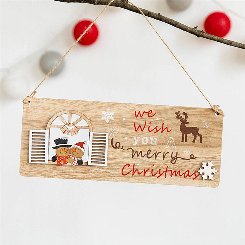 🎅Hängendes Weihnachtsschild aus Holz