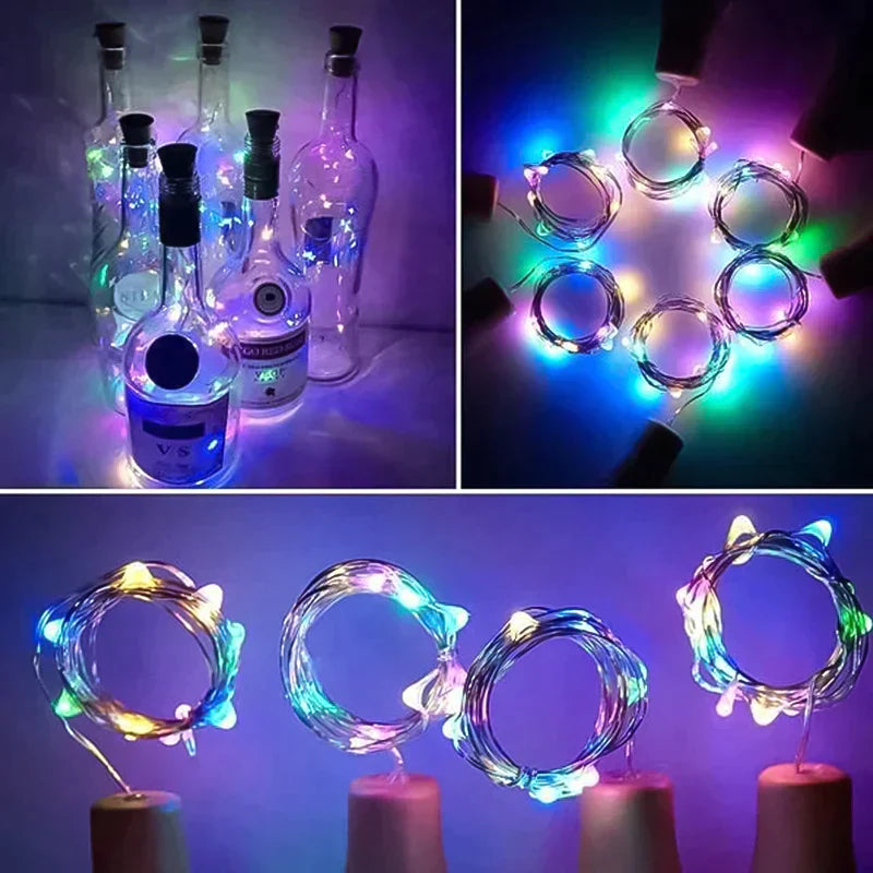 LED-Weinflaschenlichter Kork Nachtlicht DIY Decor Lift - Stück
