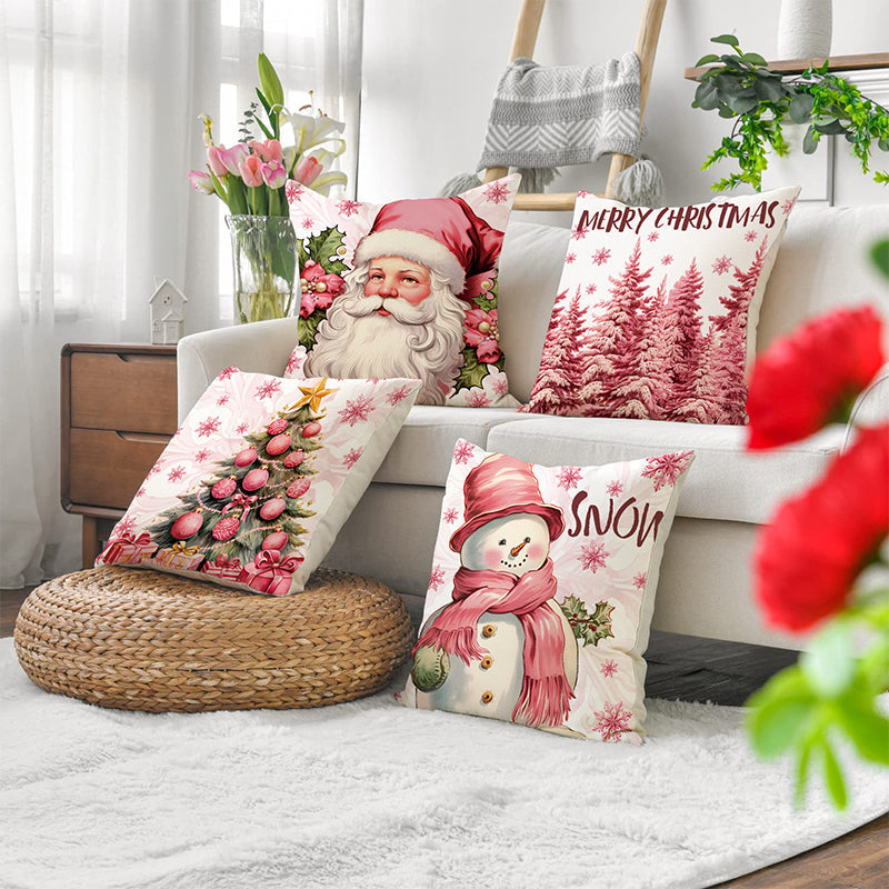 Rosa Weihnachtskissenbezüge – Neue Weihnachtsprodukte für Zuhause