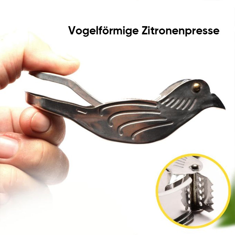 Vogelförmige Zitronenpresse aus Edelstahl