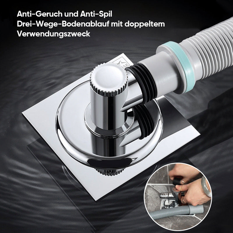 Dreiwege-Bodenablauf für Waschmaschine