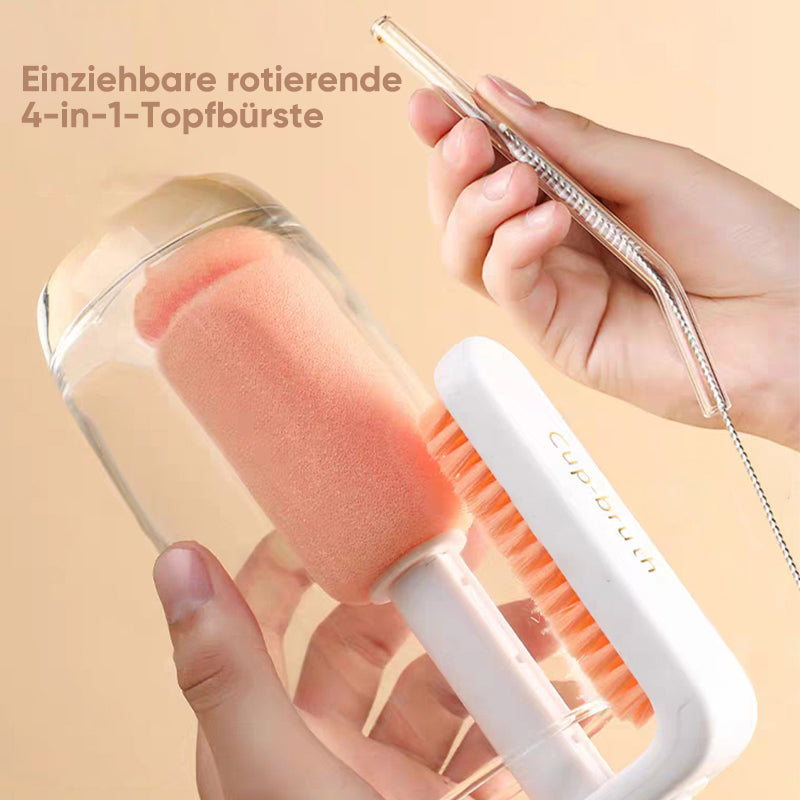 Multifunktionale doppelköpfige rotierende Topfbürste