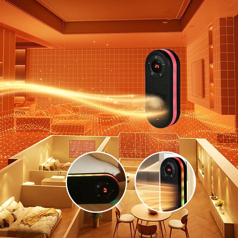 Premium Wandheizlüfter mit Timer & Fernbedienung