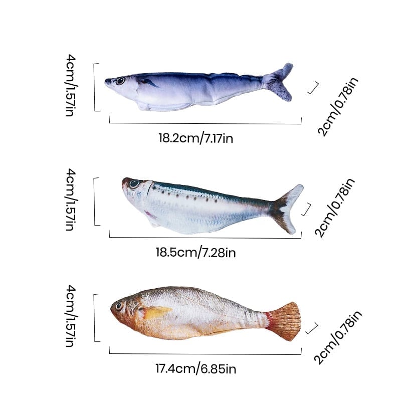Realistisches, zappelndes Fisch-Katzenspielzeug