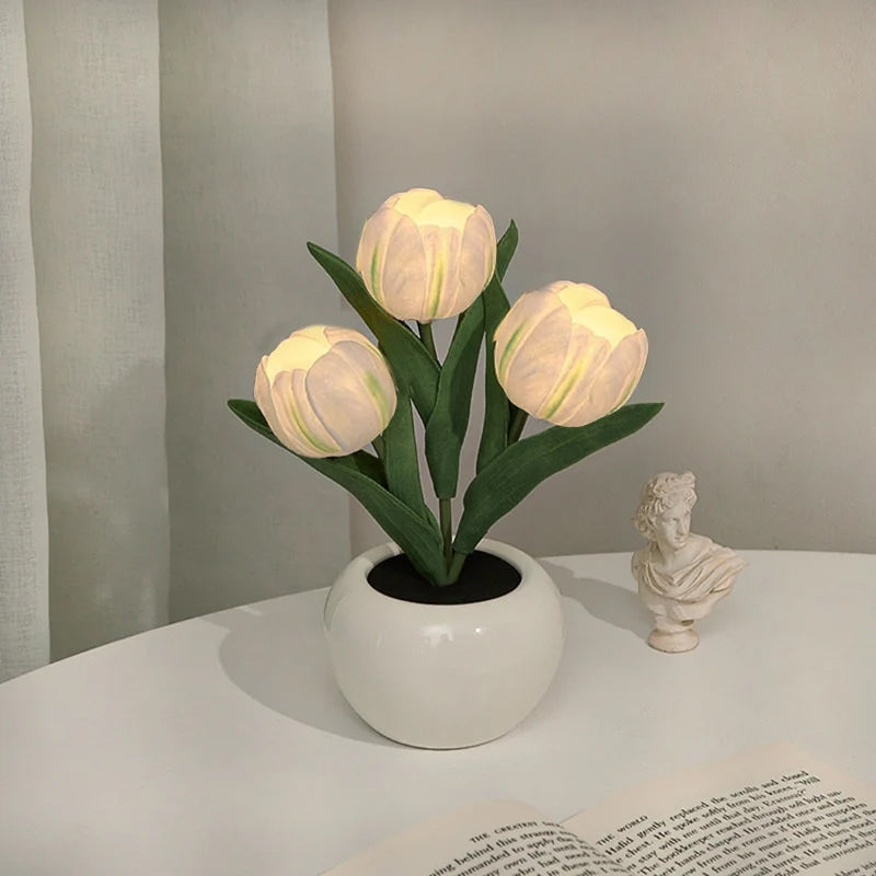 LED-Tulpen-Nachtlicht-Blumen-Tischlampe