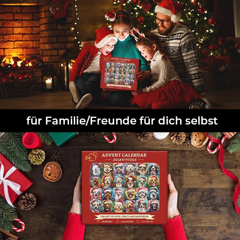 Frohe Weihnachten Hunde Puzzle 1000 Teile