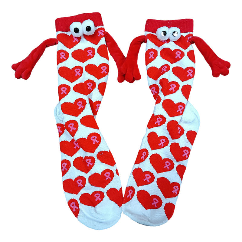 Paar Liebe Magnet hält Hände Socken