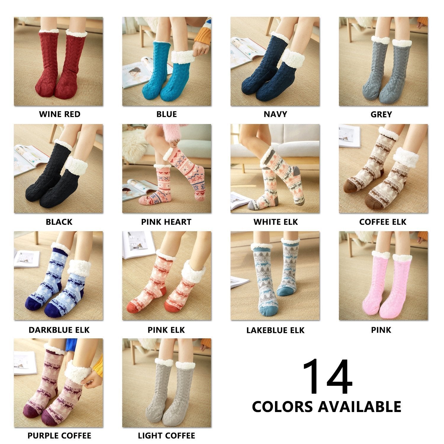 Ultra-Plüsch Weiche Rutschfeste Socken (1 Paar)
