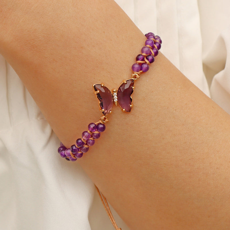 Heilkristall Schmetterling Armband