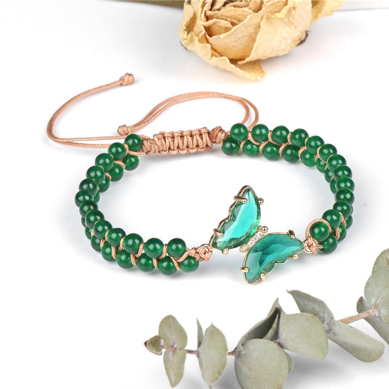 Heilkristall Schmetterling Armband