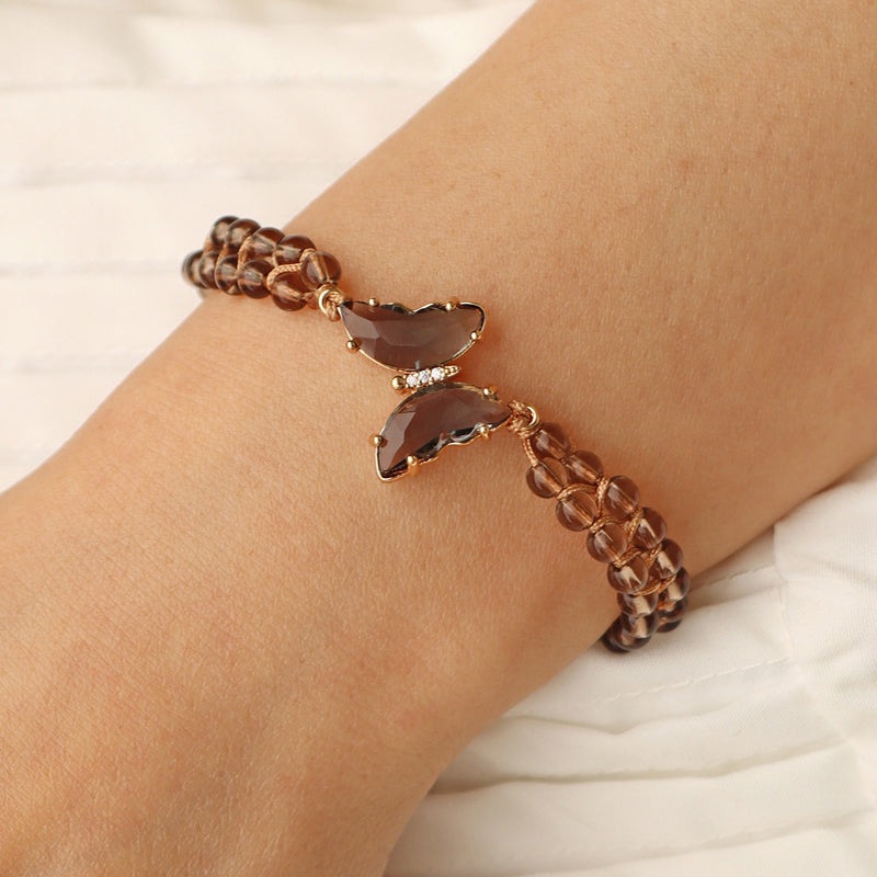 Heilkristall Schmetterling Armband