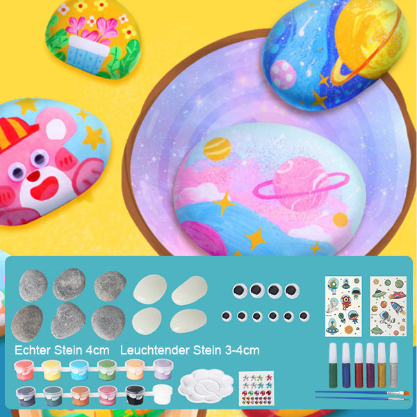 Handgemachtes DIY Buntes Stein-Set